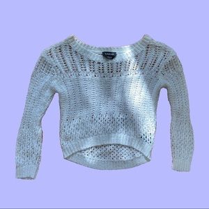 Selling a Bebe white knit sweater in a size XS.